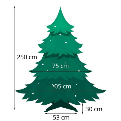 CT0136 DIAMANTOVÁ BOROVICE SLIM 250 CM