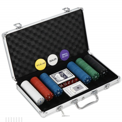 Poker set v alu kufříku 300 žetonů SPRINGOS KG0022