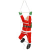 LED Santa Claus na žebříku 90 cm, 8 funkcí, USB, teplá bílá