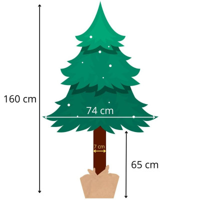 Vánoční stromek Borovice přírodní na kmínku 160 cm