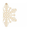 Vánoční dřevěné ozdoby - sněhová vločka, sada 6ks