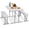 Pivní set pro 6 osob, 105x65 cm, bílý SPRINGOS GF0096