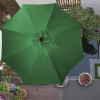 Zahradní slunečník 400 cm, zelený SPRINGOS CORSA GU0031