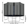 Trampolína SPRINGOS 500 cm s ochrannou sítí + žebřík