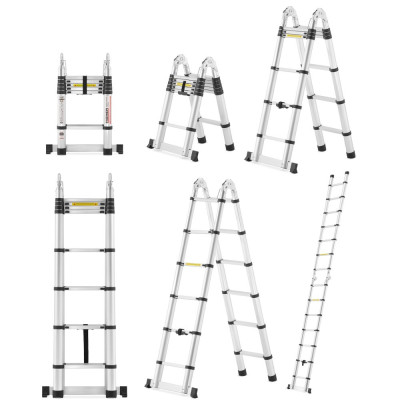 Teleskopický žebřík štafle 380 cm + taška HIGHER TL2-6 PRO