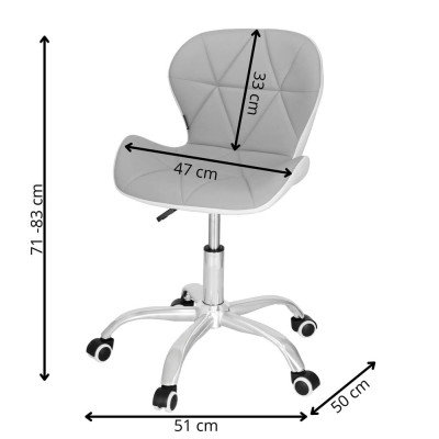 Kancelářská židle ergonomická SPRINGOS HF0023 šedo-bílá