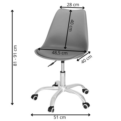 Kancelářská židle ergonomická SPRINGOS HF0022 šedá