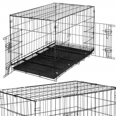 Klec pro psa 100x60x70 cm, kovová SPRINGOS PA1016