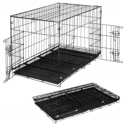 Klec pro psa 100x60x70 cm, kovová SPRINGOS PA1016