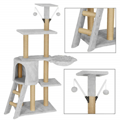 Škrabadlo pro kočky - Domeček se schody 6 pater 136 cm SPRINGOS PA1042