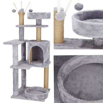 Škrabadlo pro kočky - Domeček s odpočívadly 5 pater 127 cm SPRINGOS PA1048