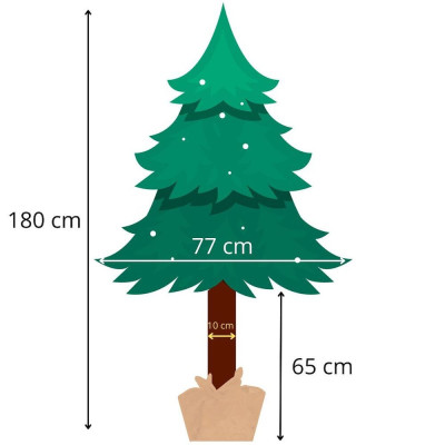 Vánoční stromek Borovice zasněžená na kmínku 180 cm (CT0179)