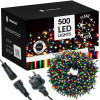 LED světelný řetěz - 41,5m, 500LED, IP44, multicolor + záblesky