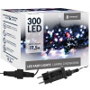 LED světelný řetěz - 17,5m, 300LED, IP44, multicolor + záblesky