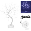 LED Bonsai stříbrná - 45cm, 90LED, 2 funkce, USB, 3xAA, IP20, studená bílá