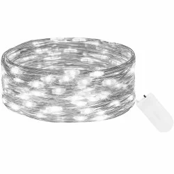 LED řetěz Nano - 2m, 20LED, 2xCR2032, studená bílá