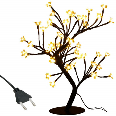 LED Stromek Bonsai černá - 43cm, 45LED, IP20, teplá bílá