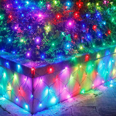 LED světelná síť - 2x2m, 144LED, 8 funkcí, paměť, IP44, multicolor