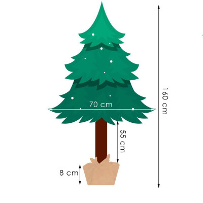 Vánoční stromek Smrk zasněžený na kmínku 160 cm