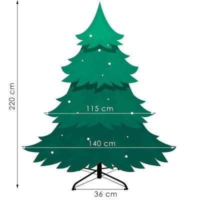 Vánoční stromek Smrk Premium přírodní 220 cm