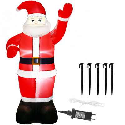 LED nafukovací Santa Claus 180 cm, IP44, studená bílá