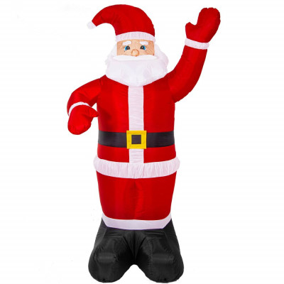 LED nafukovací Santa Claus 180 cm, IP44, studená bílá