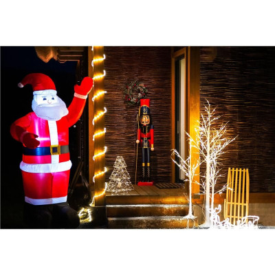 LED nafukovací Santa Claus 180 cm, IP44, studená bílá