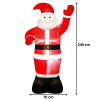 LED nafukovací Santa Claus 240 cm, IP44, studená bílá