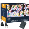 LED světelný řetěz - 22,5m, 300LED, 8 funkcí, multicolor