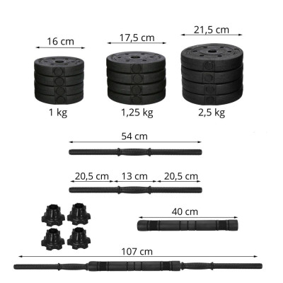 Činkový multifunční set 20 kg SPRINGOS FA1671