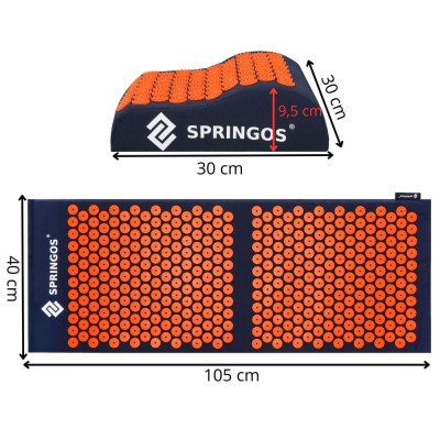 Akupresurní masážní podložka s polštářkem SPRINGOS FA0152