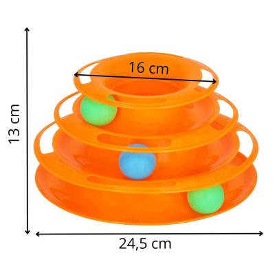 Interaktivní hračka pro kočky - Věž s míčky SPRINGOS PA0330