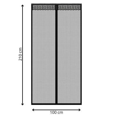 Síť proti hmyzu do dveří 100x210 cm SPRINGOS HA7471 černá