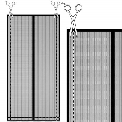 Síť proti hmyzu do dveří 100x220 cm SPRINGOS HA7472 černá