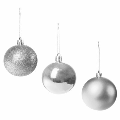 Maxi 101 dílná sada vánočních ozdob stříbrná