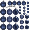 Vánoční baňky modré mix - 456cm, sada 30ks