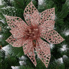 Vánoční hvězda s klipem 9x9 cm růžová
