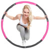 Hula Hop obruč 100 cm SPRINGOS MASSAGE růžovo-šedá