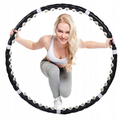 Hula Hop obruč 85 cm SPRINGOS BALLS černá