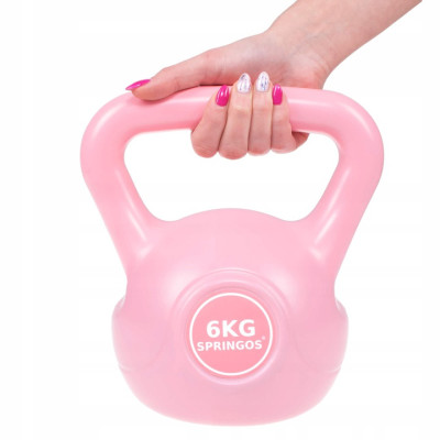 Kettlebell 6 kg ABS SPRINGOS růžový