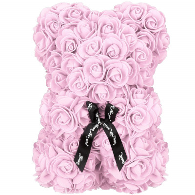 Medvídek z růží 30 cm, růžový SPRINGOS ROSE BEAR