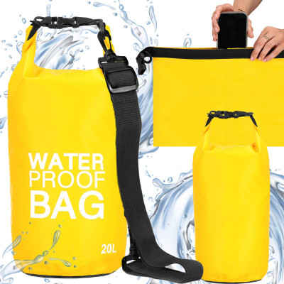 Nepromokavý vak 20l SPRINGOS WATER PROOF BAG žlutý