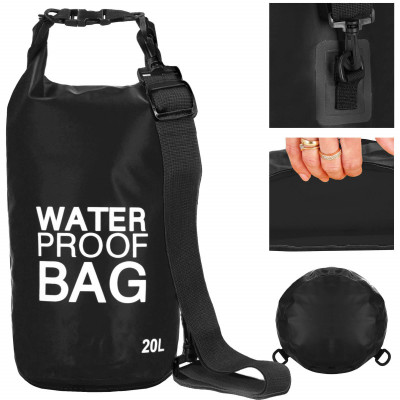 Nepromokavý vak 20l SPRINGOS WATER PROOF BAG černý