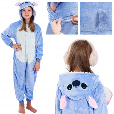 Pyžamo Kigurumi Sticth modré, vel. 120-130 cm SPRINGOS