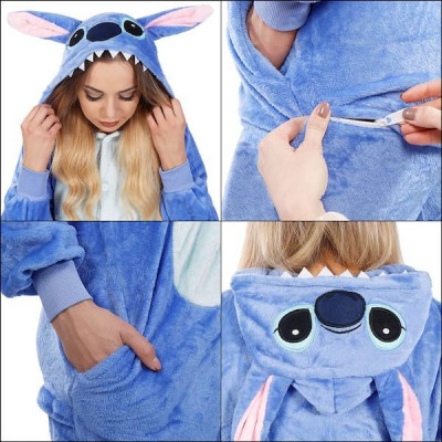 Pyžamo Kigurumi Sticth modré, vel. S SPRINGOS