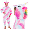 Pyžamo Kigurumi Jednorožec růžovo-bílé, vel. 130-140 cm SPRINGOS