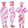 Pyžamo Kigurumi Jednorožec růžovo-bílé, vel. 130-140 cm SPRINGOS