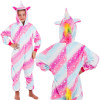 Pyžamo Kigurumi Jednorožec růžovo-bílé, vel. 130-140 cm SPRINGOS